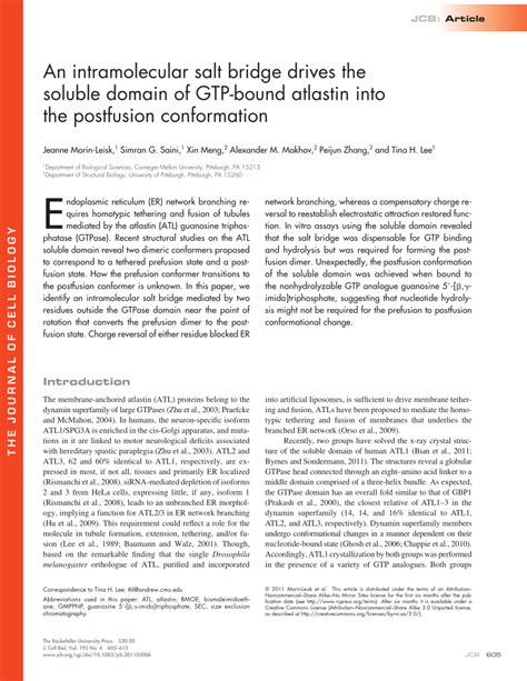 An intramolecular salt bridge drives the soluble domain of GTP .